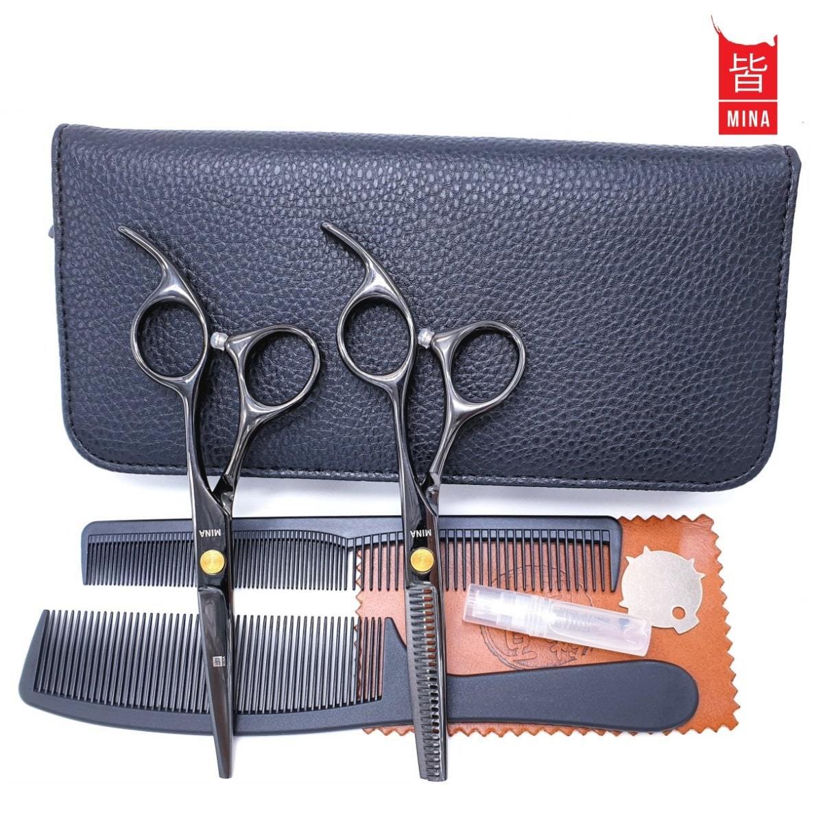 Mina Black Diamond Hair Scissors Set